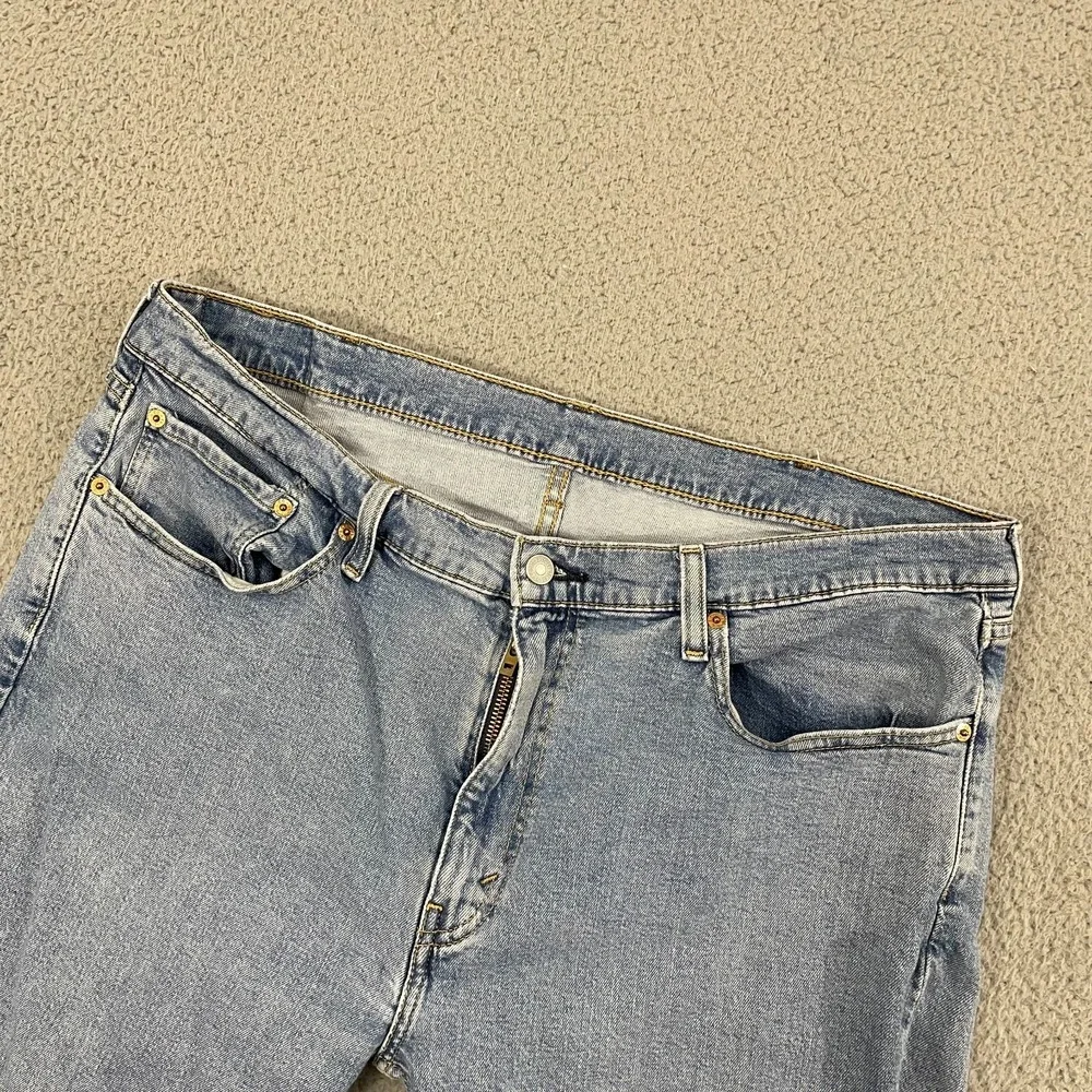 Levi's 514 Jeans Men 40x29 Blue Light Wash Slim Straight Denim
